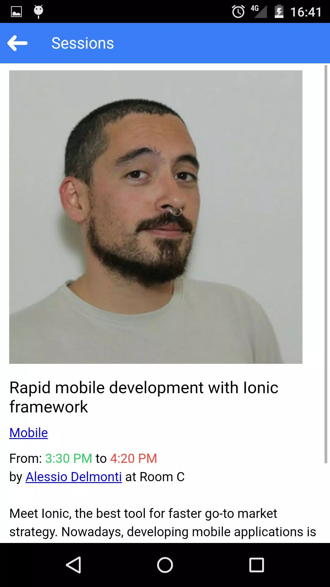 VoxxDays Ticino - Demo App Screenshots