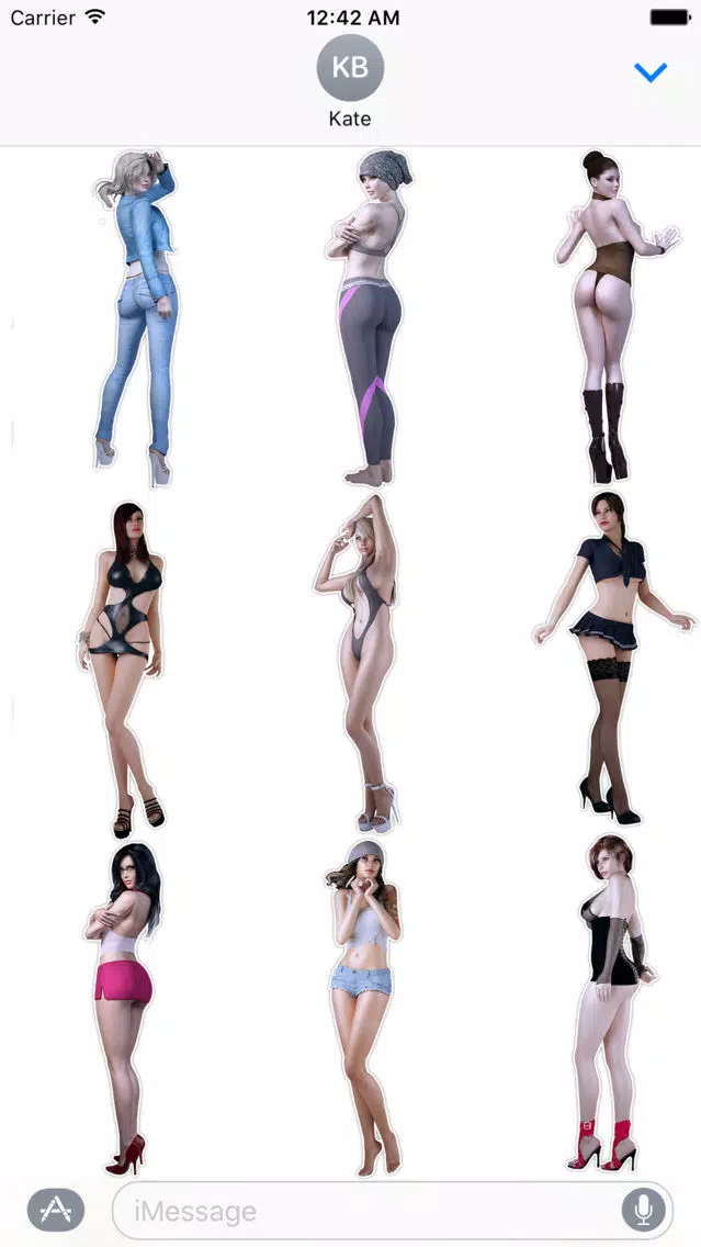 AMAZING STICKERS GIRLS pack for iMESSAGE Screenshots