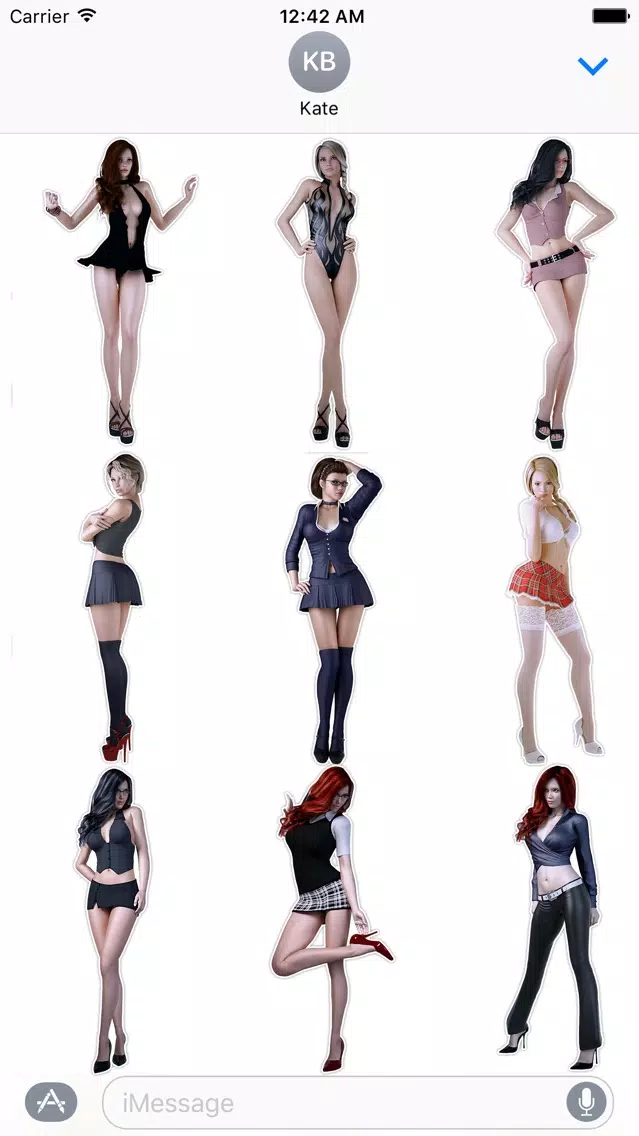 AMAZING STICKERS GIRLS pack for iMESSAGE Screenshots