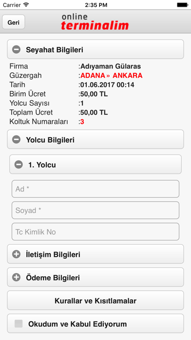 Terminalim - Otobüs Uçak Bileti Al Screenshots