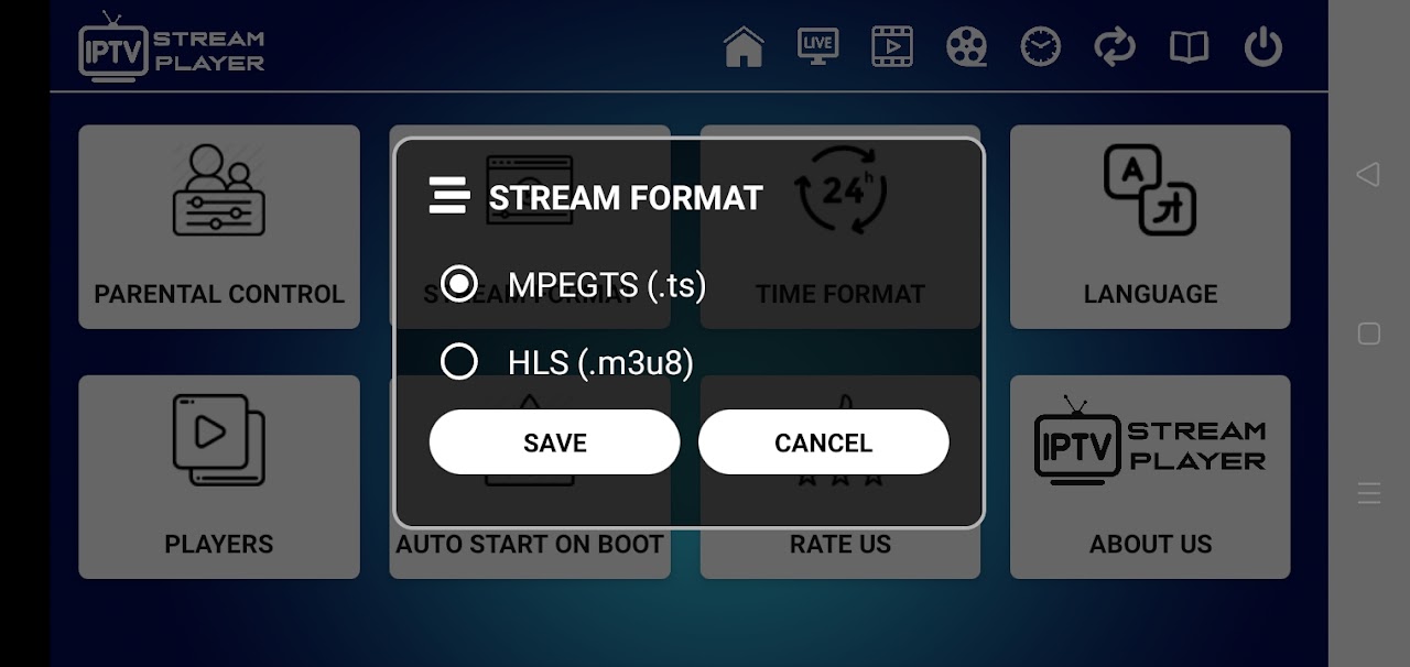 IPTV Stream Player Screenshots
