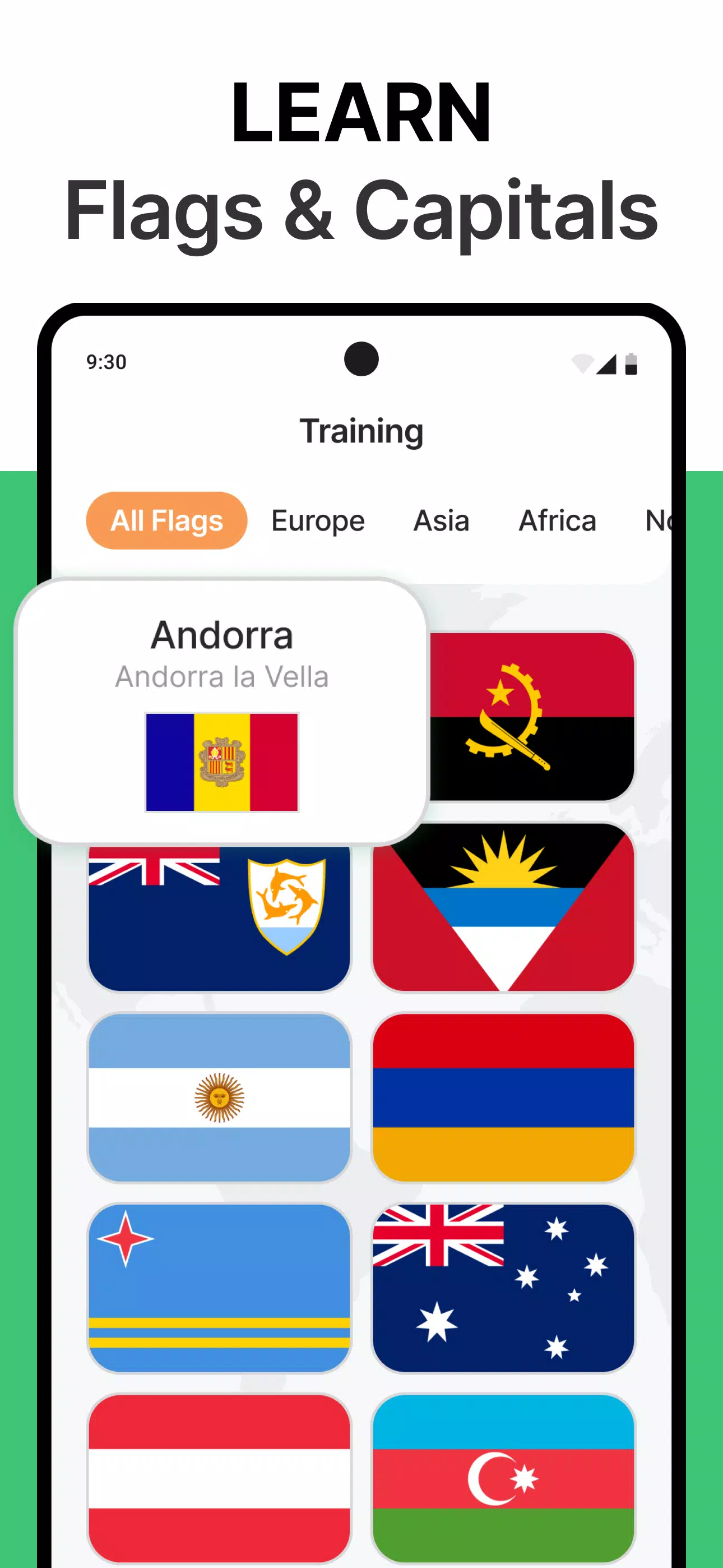 Flags quiz - Guess the flag Screenshots