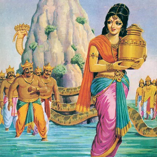 Churning of The Ocean-Amar Chitra Katha Churning of The Ocean-Amar Chitra Katha