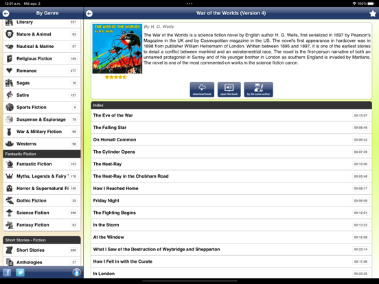 English Audiobooks - LibriVox iPad Screenshots