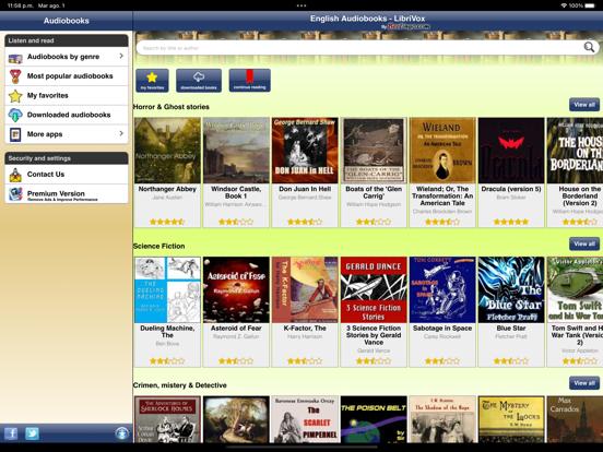 English Audiobooks - LibriVox iPad Screenshots