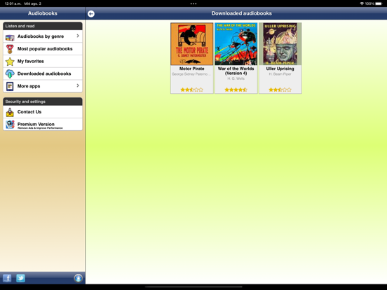 English Audiobooks - LibriVox iPad Screenshots