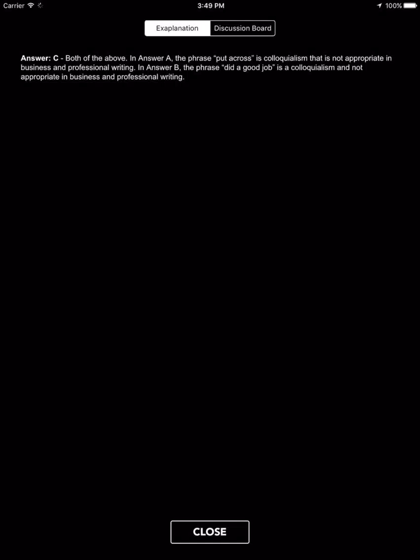 Certified Paralegal Exam/Test Practice iPad Screenshots