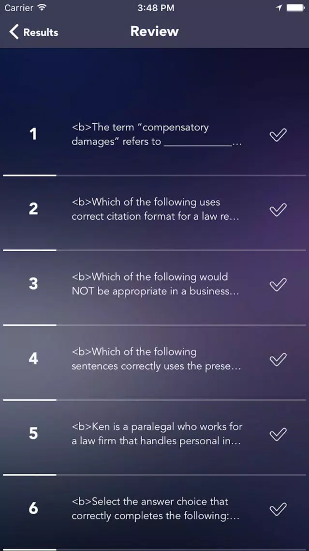 Certified Paralegal Exam/Test Practice Screenshots