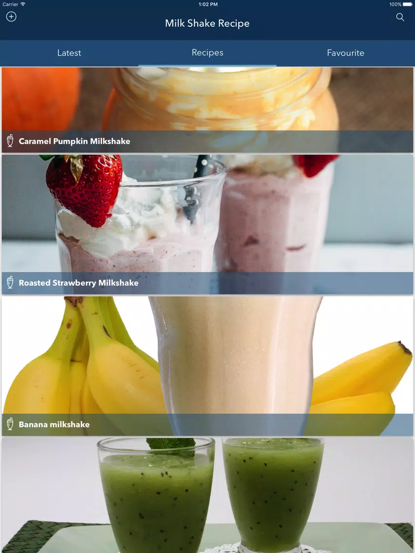 Milk Shake Recipes - Homemade iPad Screenshots