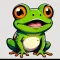 Adorable Green Frog Stickers