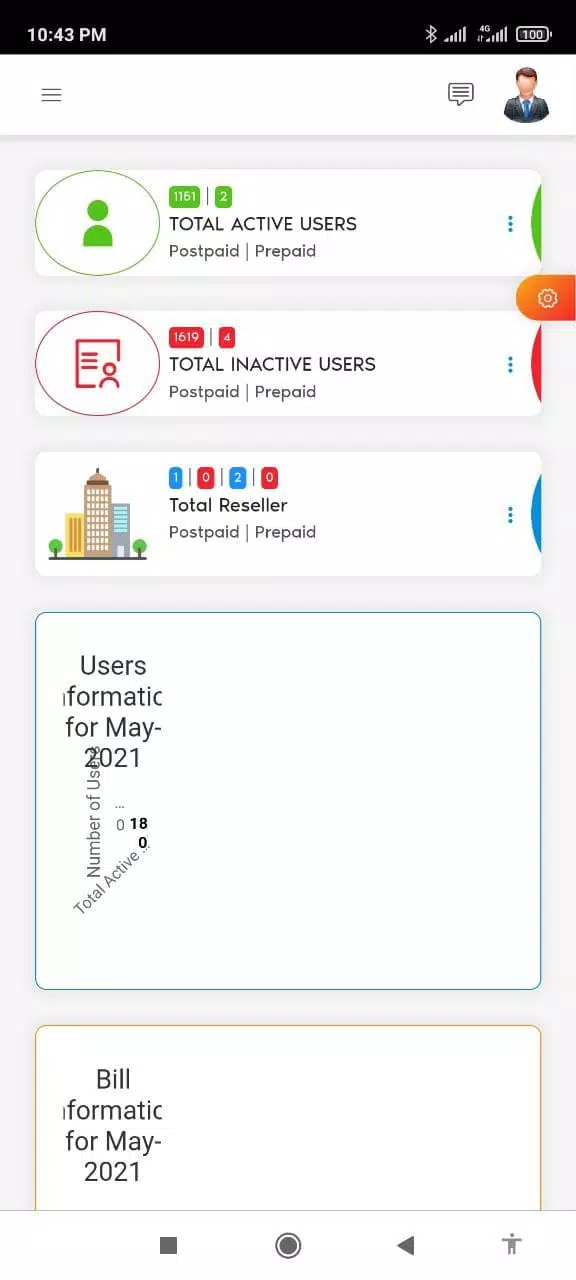 Tangkapan layar ISP Cloud Billing Software