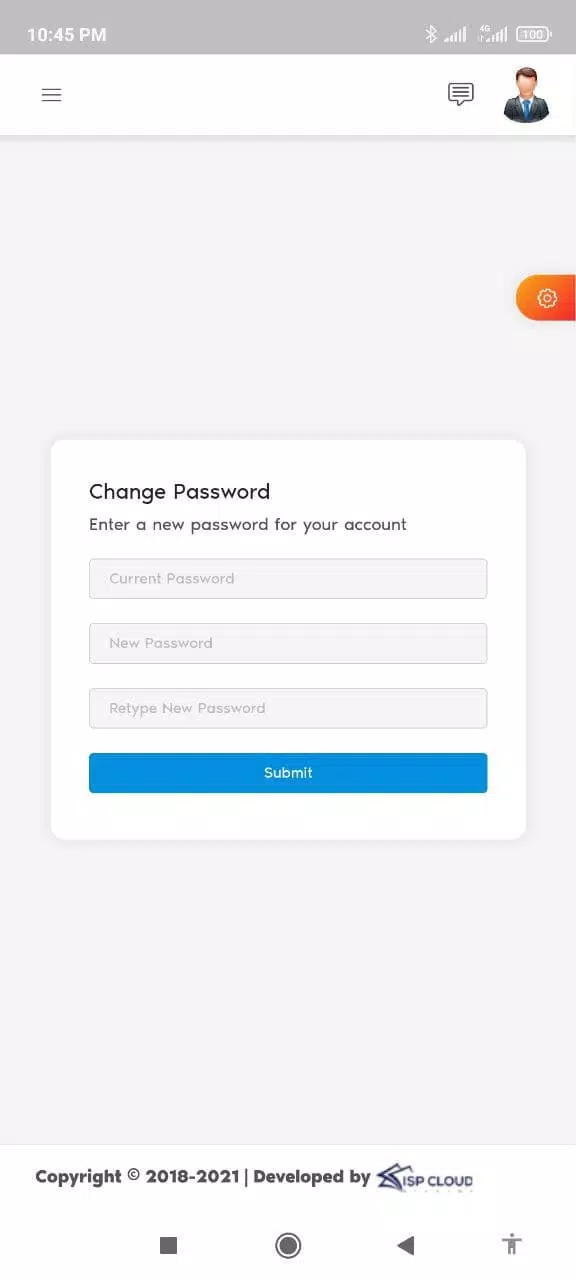 Tangkapan layar ISP Cloud Billing Software