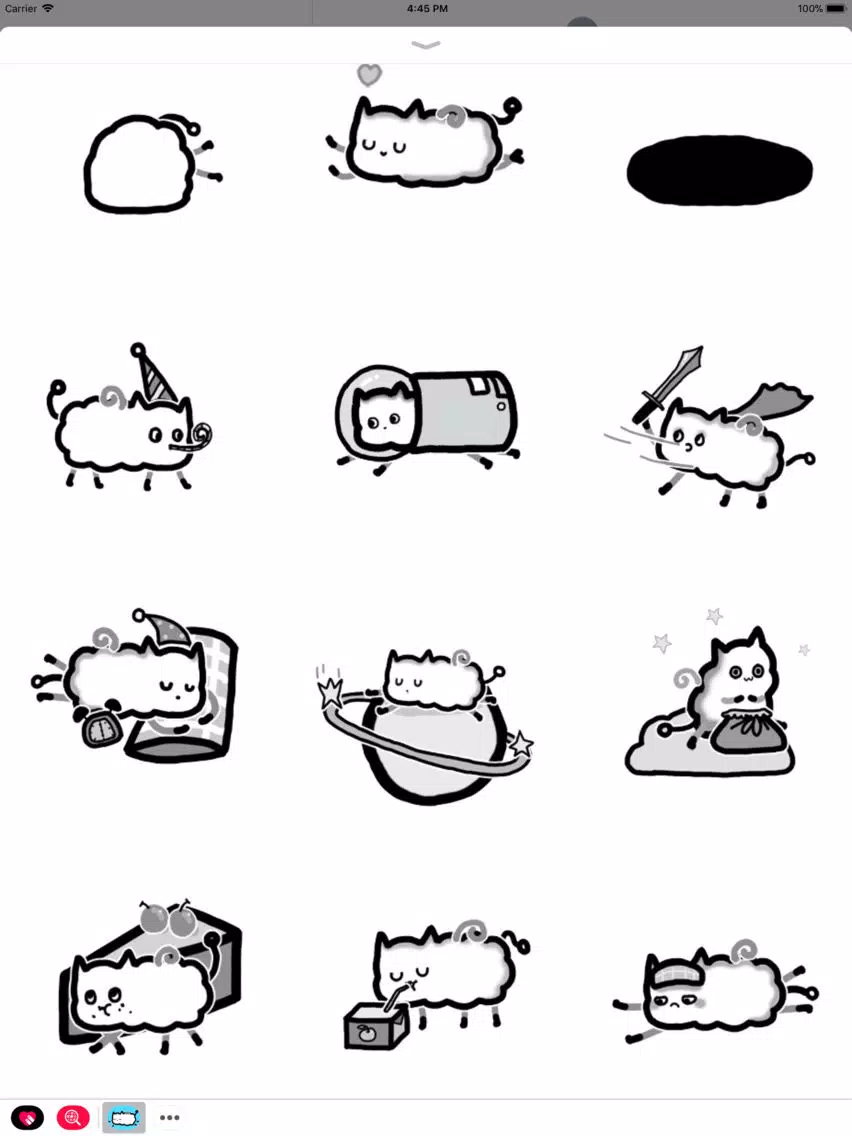 Astronaut Cat Animated Sticker iPad Screenshots