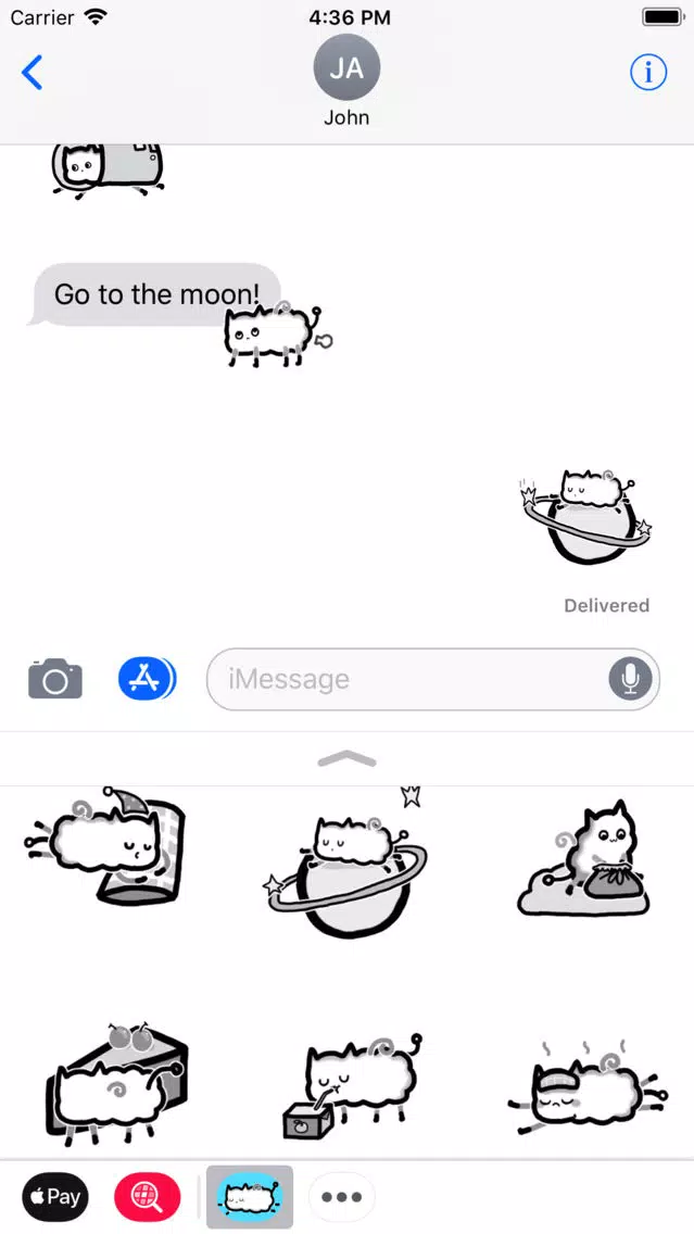 Astronaut Cat Animated Sticker Screenshots