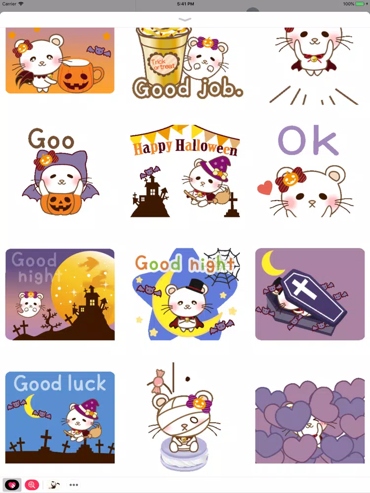 Bear at Halloween Animated iPad Screenshots