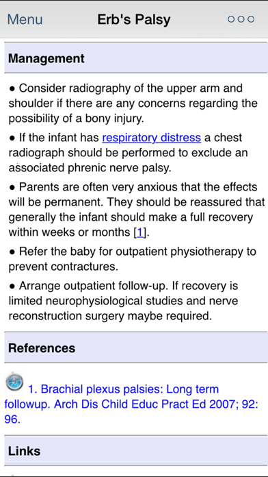 Paediatric Postnatal Problems Screenshots