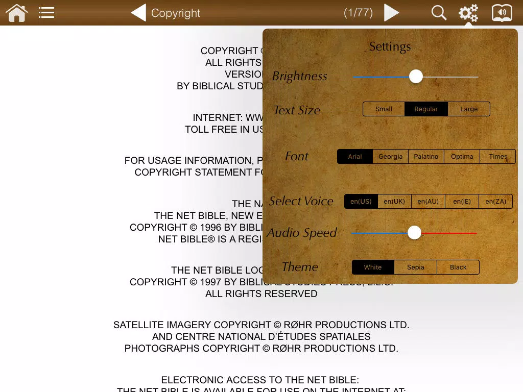 NET Bible - The New English Translation iPad Screenshots