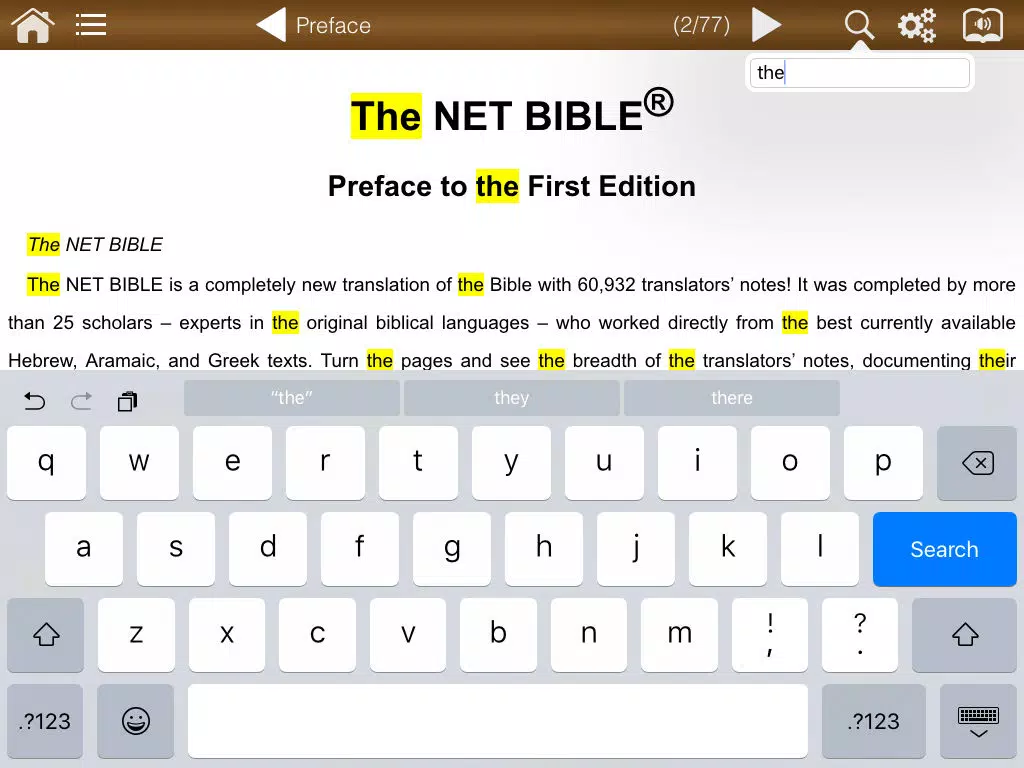 NET Bible - The New English Translation iPad Screenshots