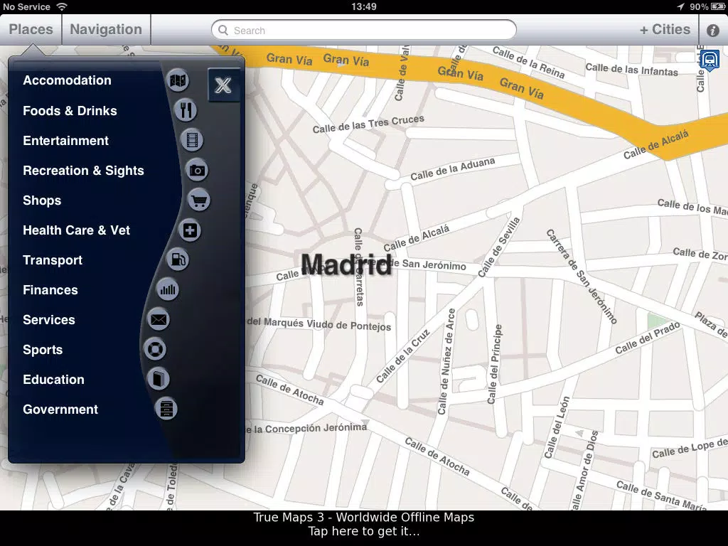 Madrid - Offline Map & City Guide (w/metro!) iPad Screenshots