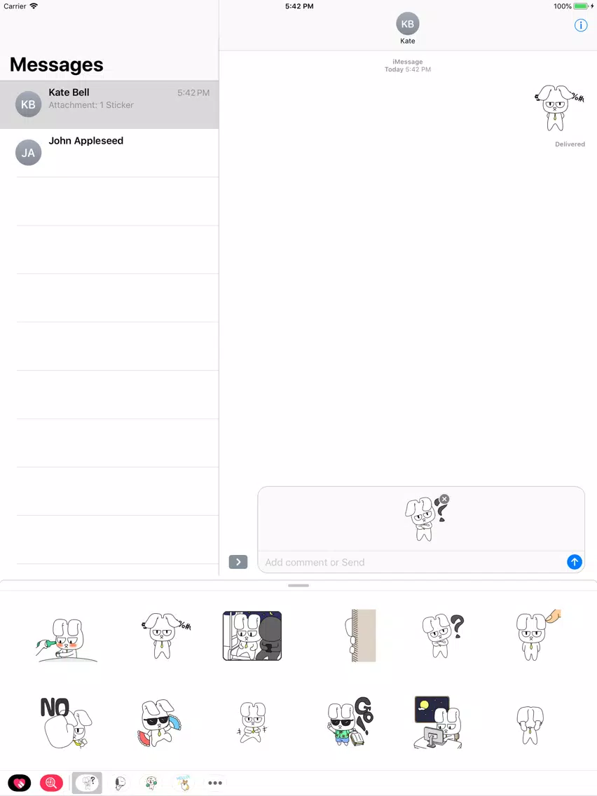 Bunny Bunny Fancy Stickers iPad Screenshots