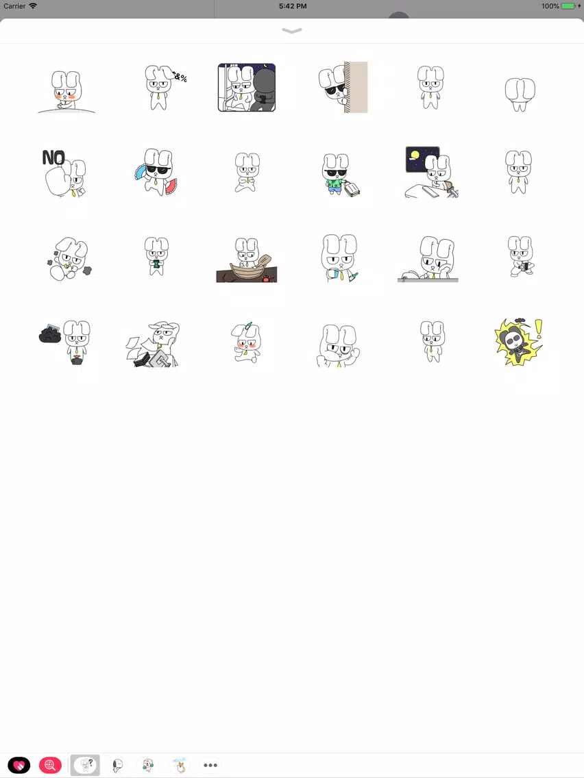 Bunny Bunny Fancy Stickers iPad Screenshots