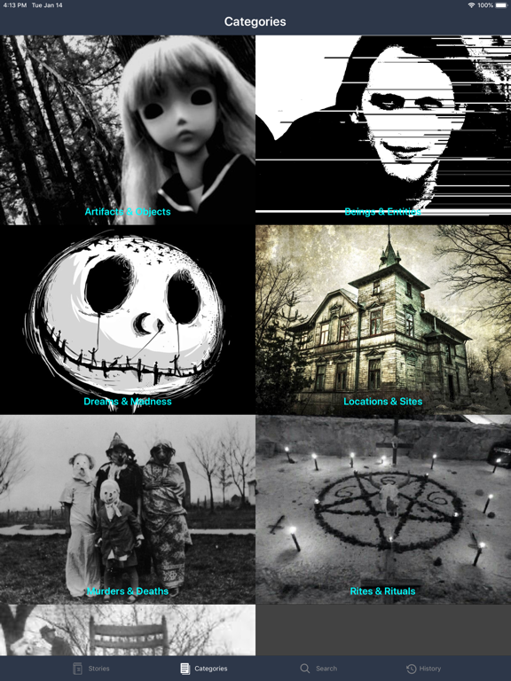 Creepypasta Stories iPad Screenshots