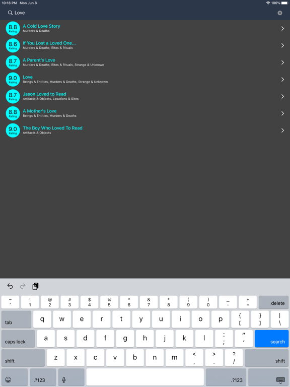 Creepypasta Stories iPad Screenshots