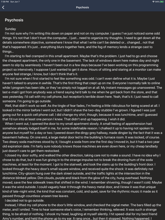 Creepypasta Stories iPad Screenshots