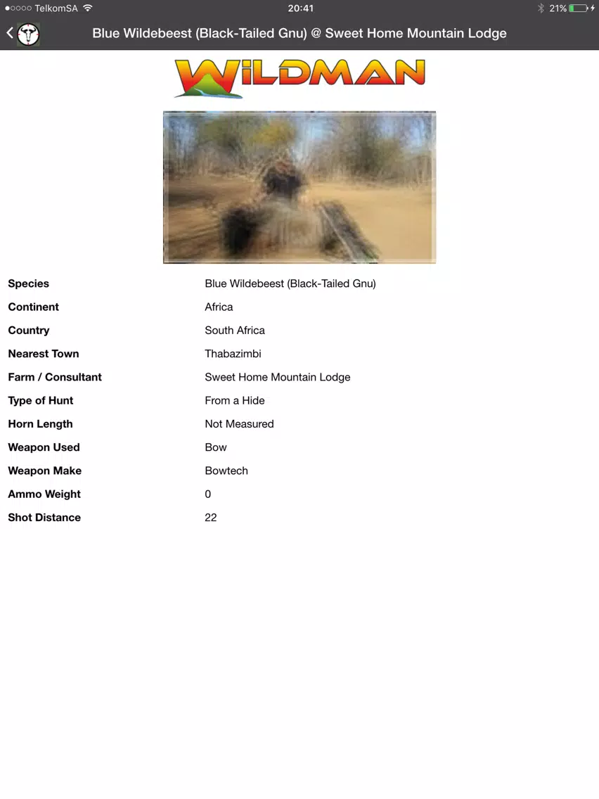 Hunters Diary iPad Screenshots