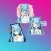 kawaii Blue Hair Emoji Sticker