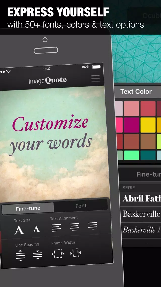 ImageQuote - add text captions to photos pictures Screenshots