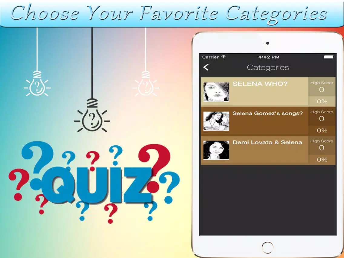 Trivia & Quiz Game For Selena Gomez Fan iPad 应用截图