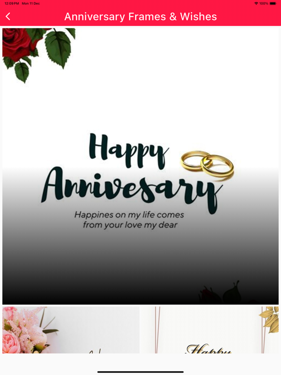 Anniversary Frames & Wishes iPad Screenshots