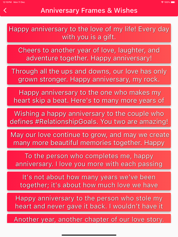Anniversary Frames & Wishes iPad Screenshots