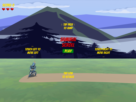 Tangkapan layar Samurai Scroll iPad 