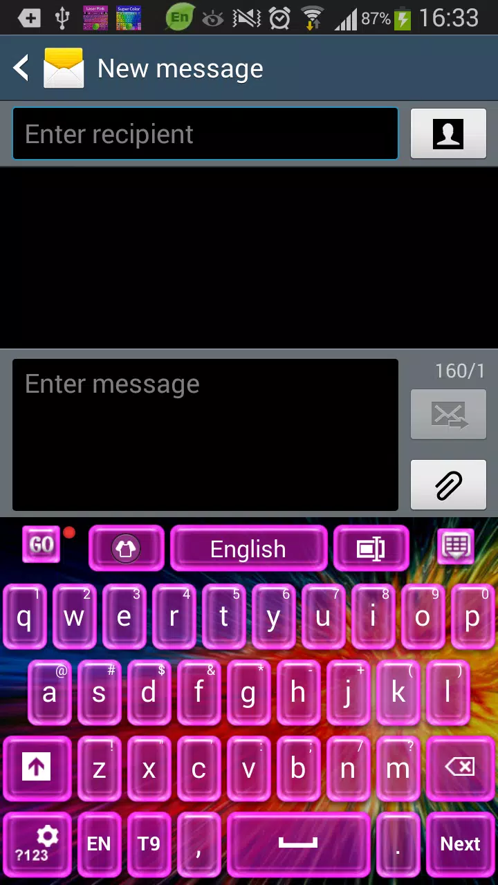 Laser Pink Keyboard Screenshots