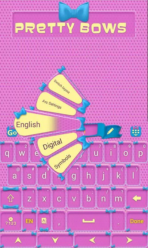 Pretty Bow GO Keyboard Theme স্ক্রিনশট