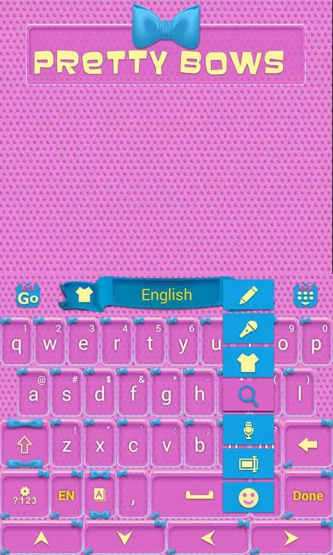 Pretty Bow GO Keyboard Theme স্ক্রিনশট