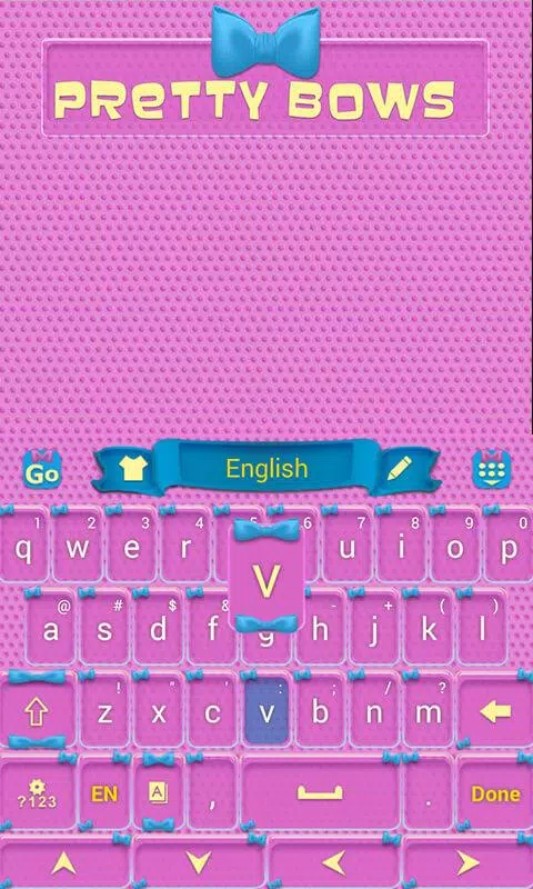 Pretty Bow GO Keyboard Theme স্ক্রিনশট