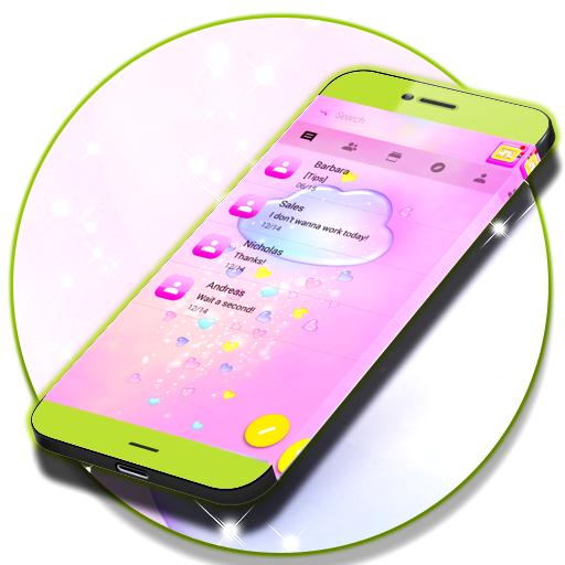 Cute Hearts SMS Theme