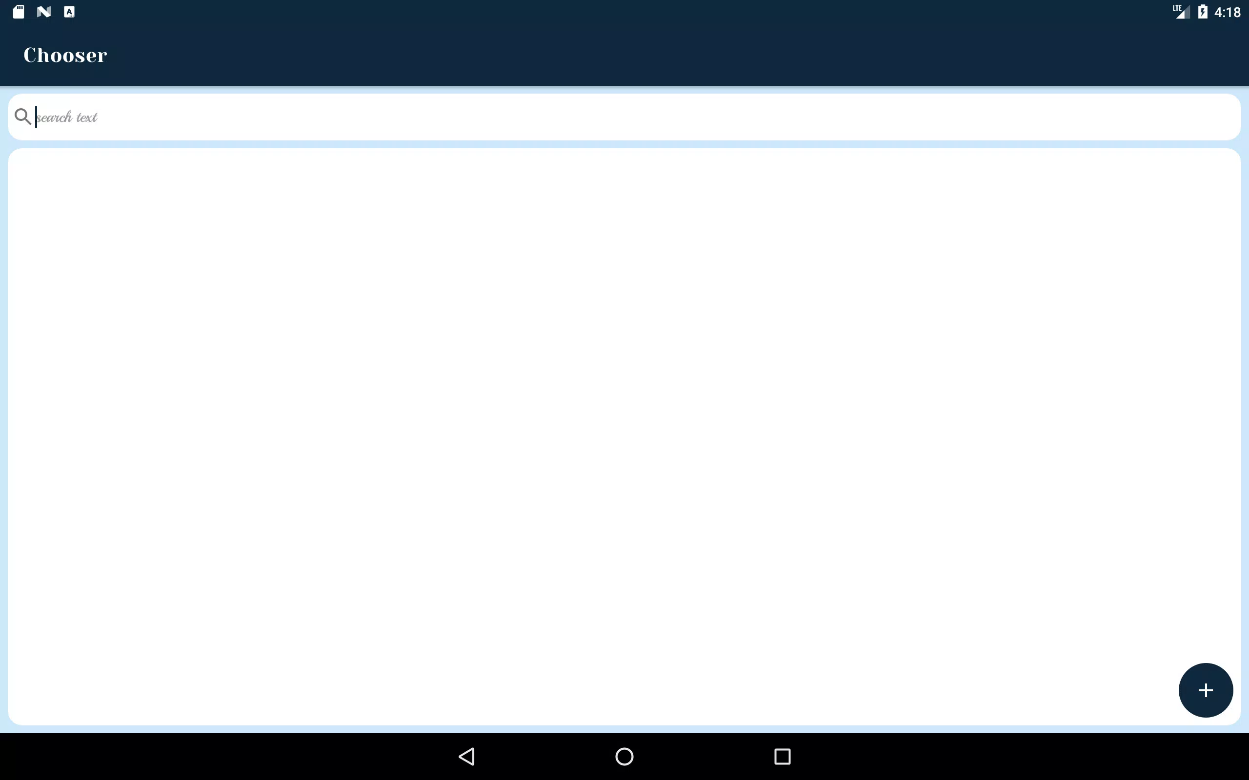 Chooser Screenshots
