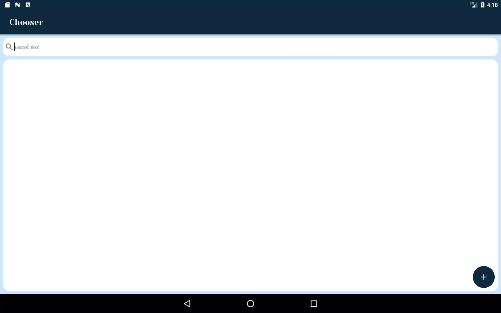 Chooser Screenshots