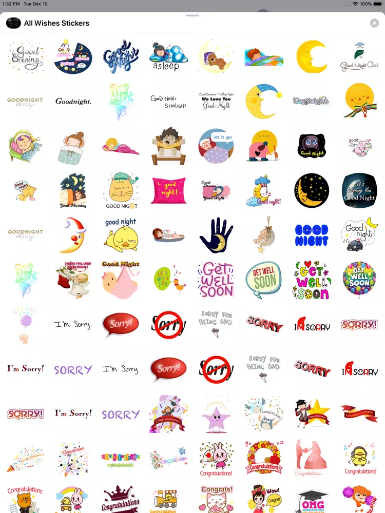 All Wishes Stickers iPad Screenshots