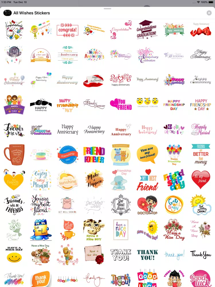 All Wishes Stickers iPad Screenshots