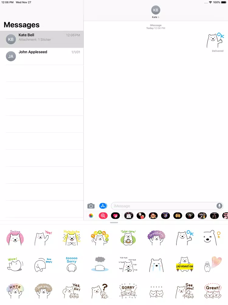 Animated Polar Bear Stickers iPad Screenshots
