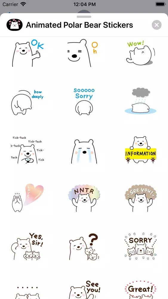 Animated Polar Bear Stickers Screenshots