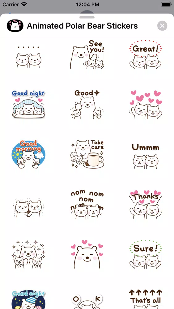 Animated Polar Bear Stickers Screenshots
