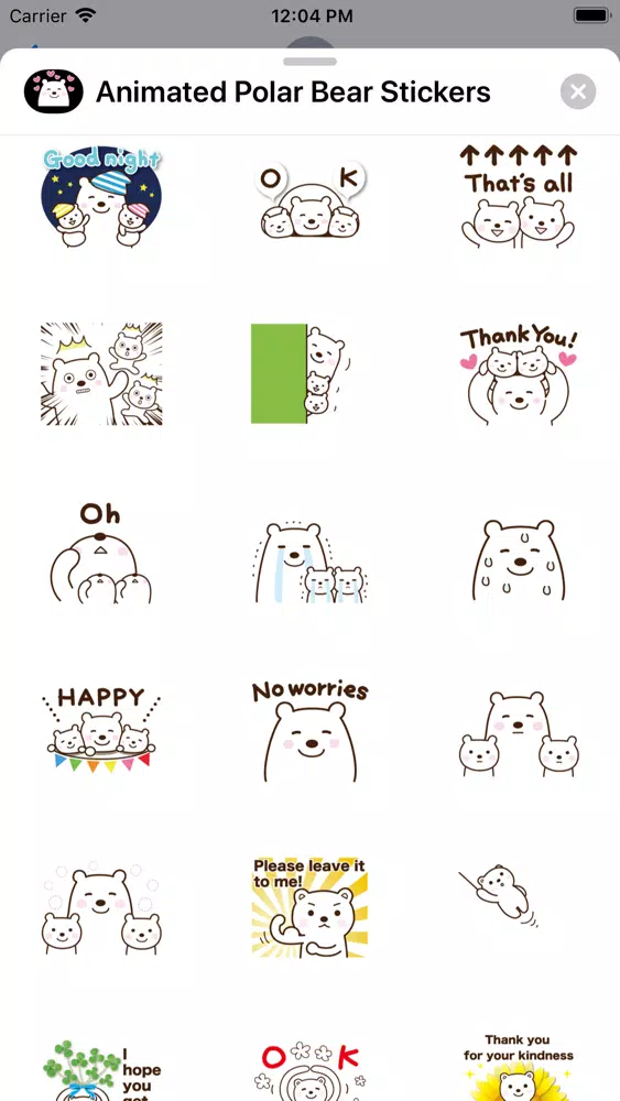 Animated Polar Bear Stickers Screenshots