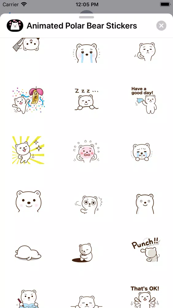 Animated Polar Bear Stickers Screenshots