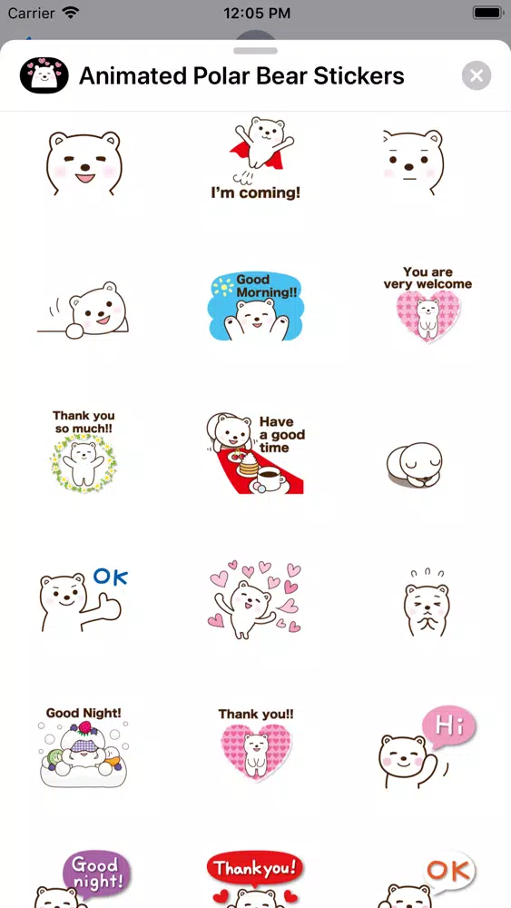 Animated Polar Bear Stickers Screenshots